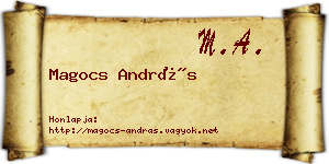 Magocs András névjegykártya